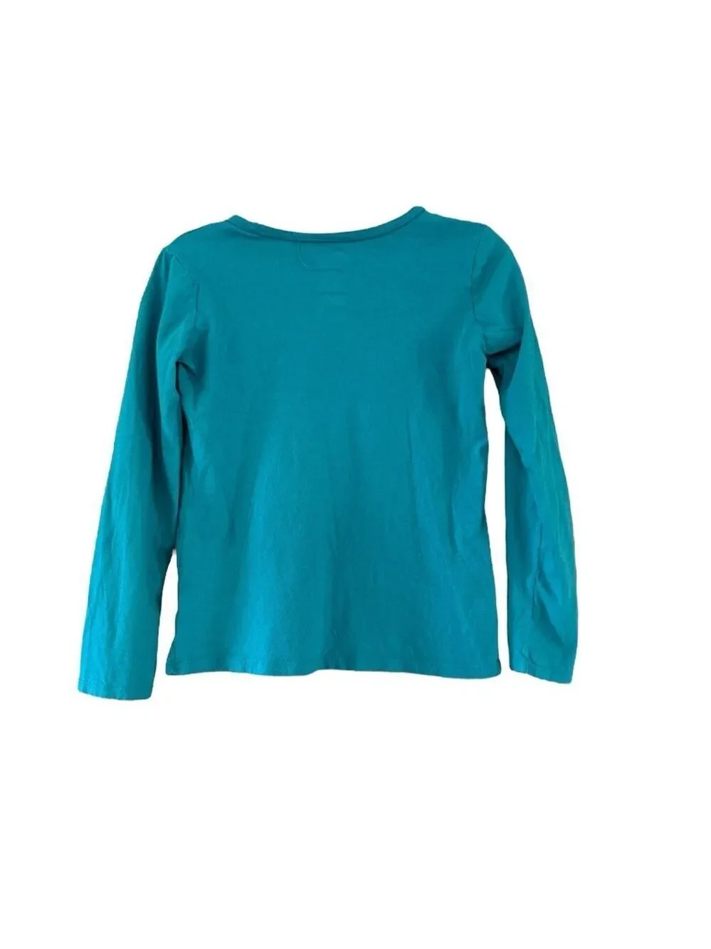 Old Navy Teal Heart Long Sleeve Tee Shirt